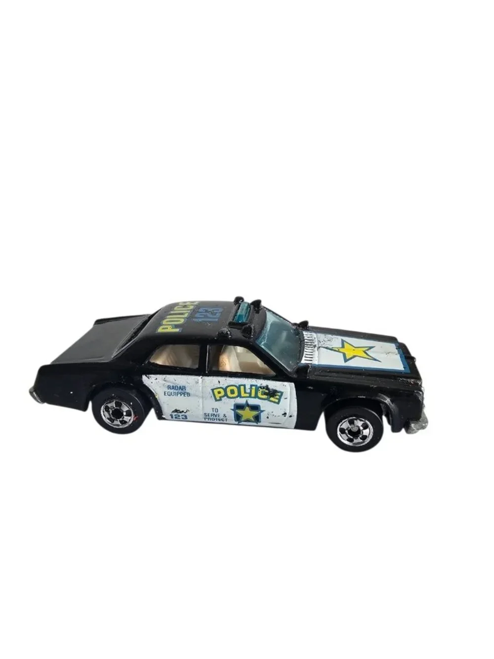 Hot Wheels Police Cruiser Car 123 1977 Black Made In Malaysia